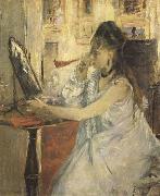 Berthe Morisot Young Woman Powdering Herself (mk09) France oil painting artist